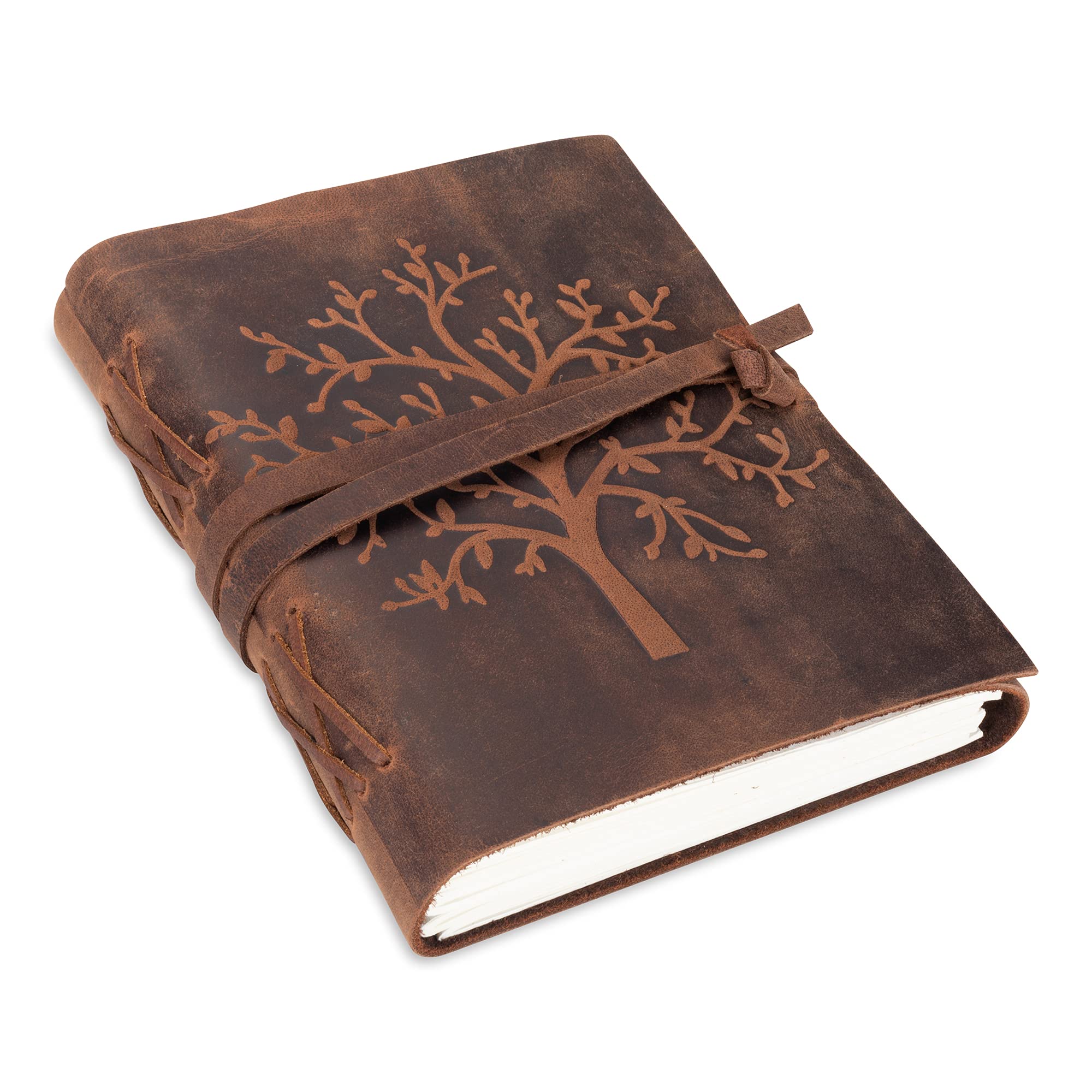 LEATHER JOURNAL Tree of Life - Writing Notebook Handmade Leather Bound Dail