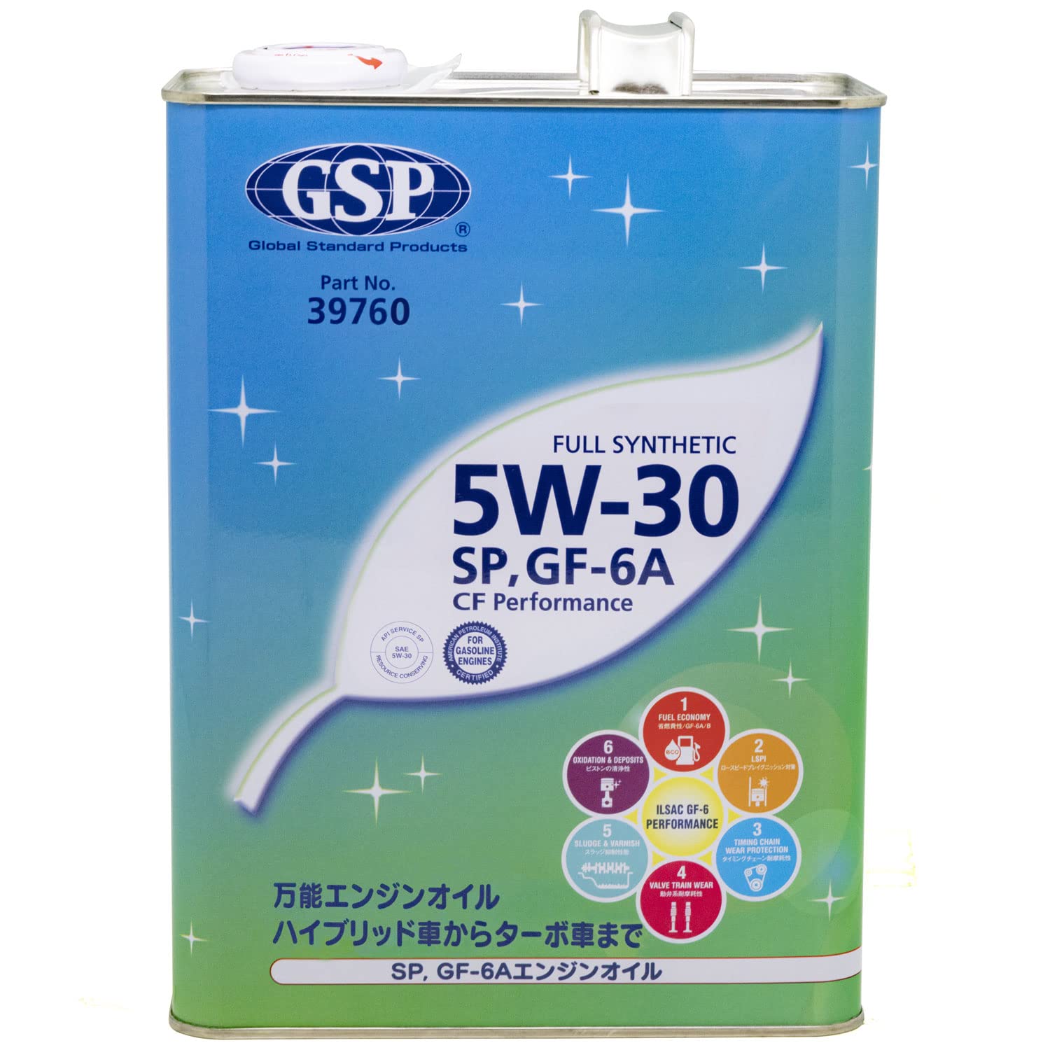 GSP エンジンオイル 5W-30 フルシンセティック（全合成油）4L SP/GF-6A(CF) 39760