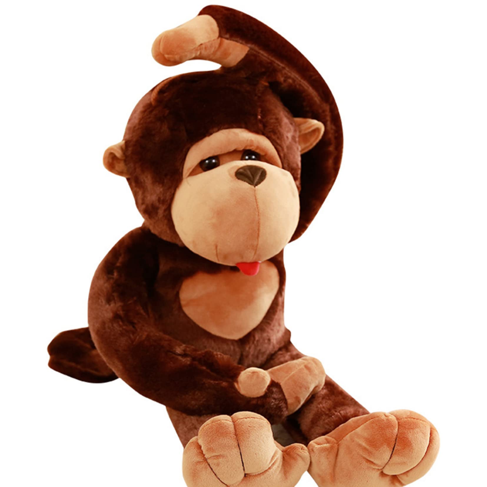 チンパンジー ぬいぐるみ 抱きまくら ロング クッション おもちゃ 人形 130 低反発 特大 大きい 動物 萌え萌え 癒し 可愛い 洗える 添い